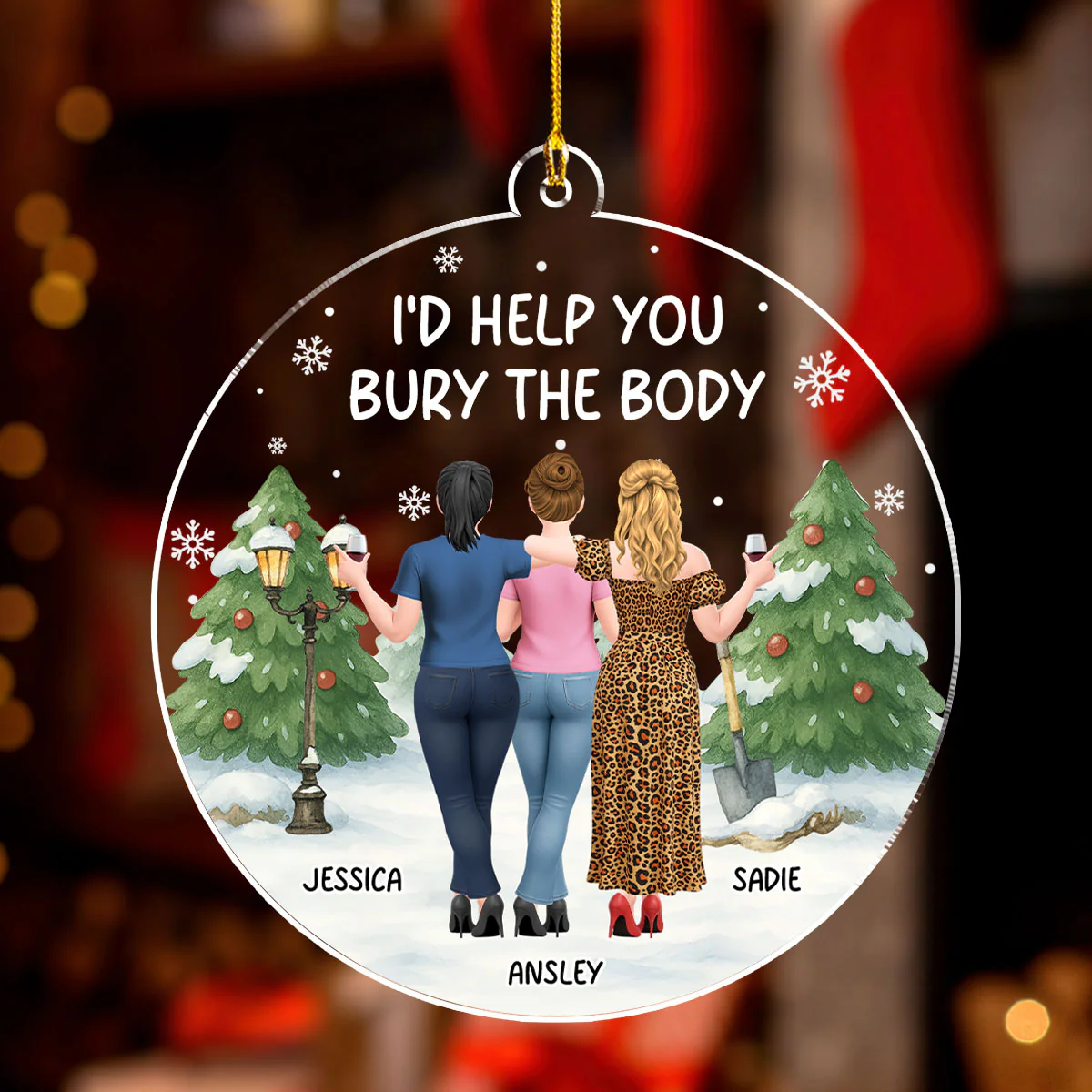 Help You Bury The Body - Personalized Custom Acrylic Ornament - Image 2