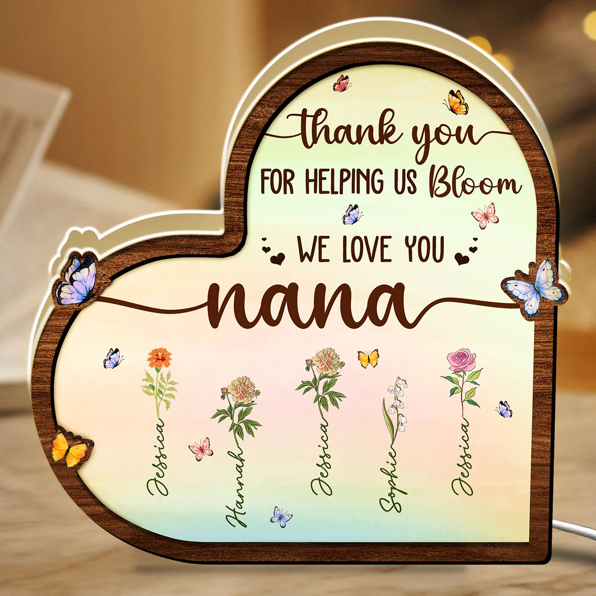Helping Bloom - Personalized Custom Light Box - Image 2