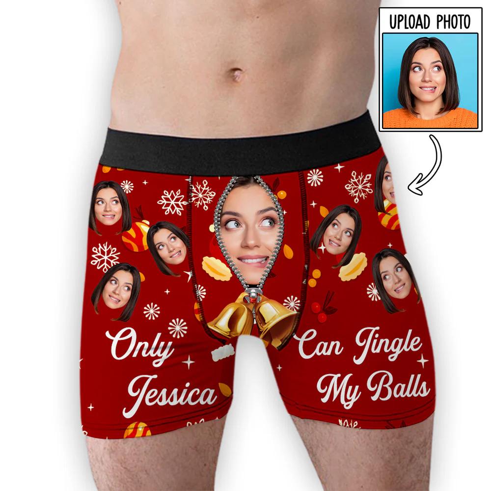 Her Balls - Personalized Photo Men's Boxer Briefs
