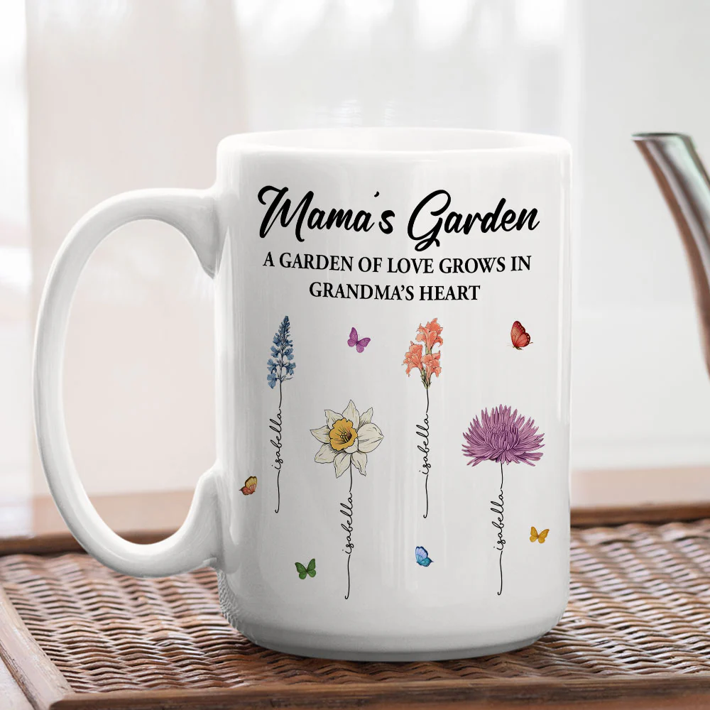 Her Garden Grows With LoveĀ - Personalized Custom Coffee Mug - Image 5