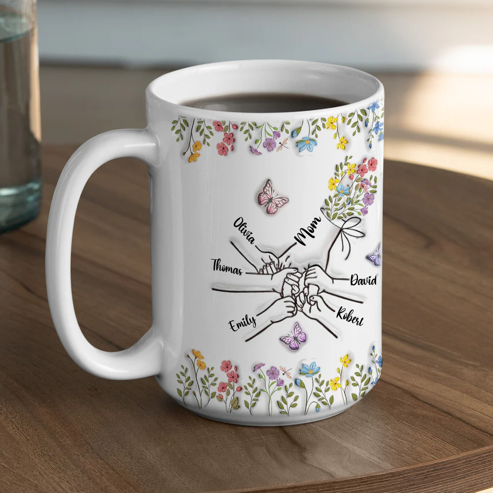 Her Hands Hold My Heart - Personalized Custom 3D Inflated Effect Mug - Image 6