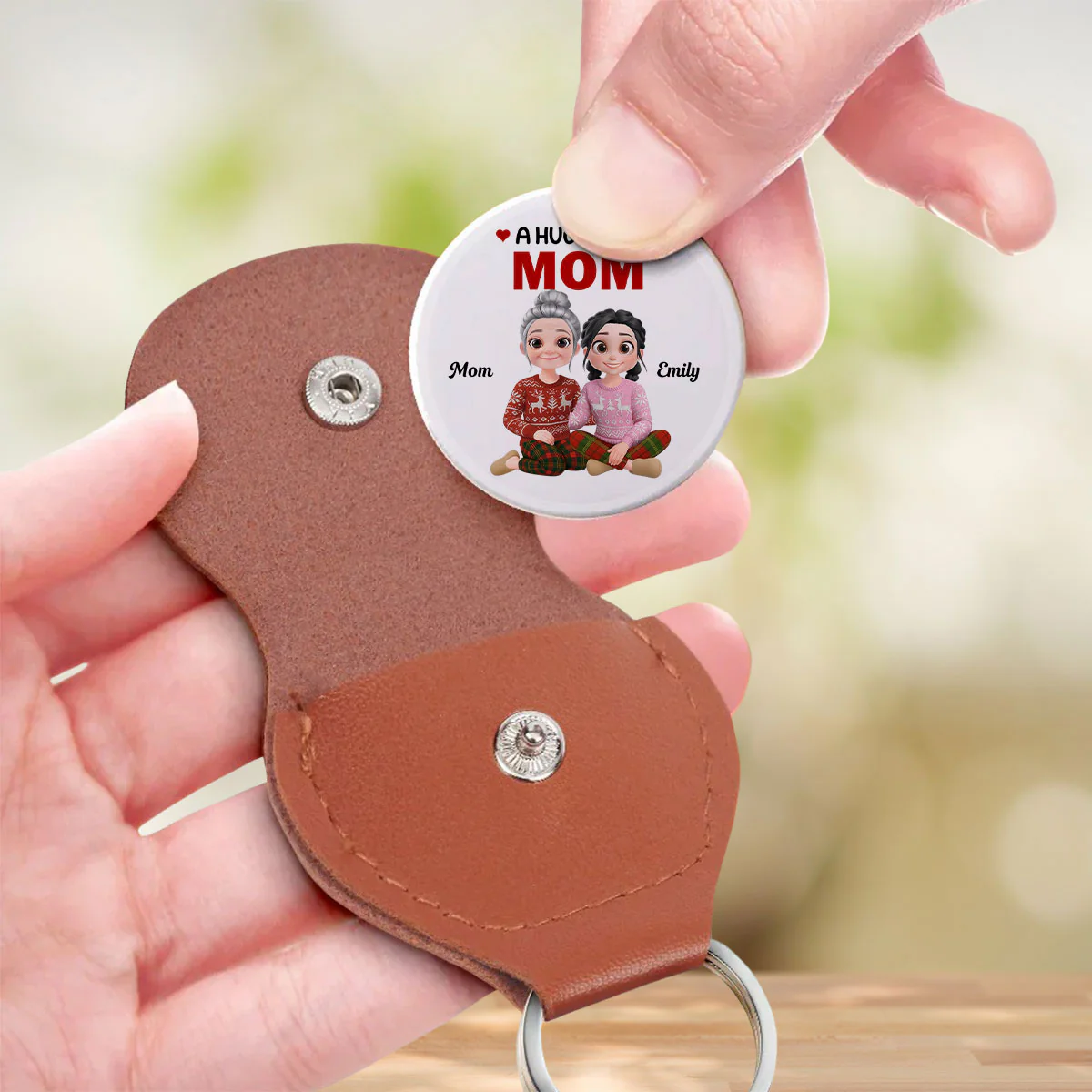 Her Smile Mirrors My Soul - Personalized Custom Pocket Hug - Image 3