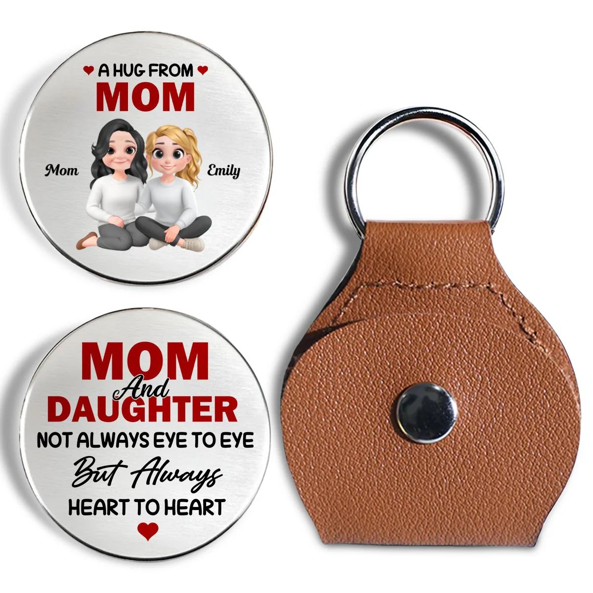 Her Smile Mirrors My Soul - Personalized Custom Pocket Hug - Image 6