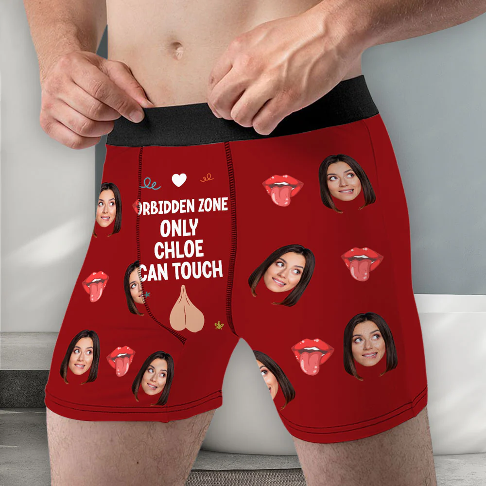 Her Zone - Personalized Photo Men's Boxer Briefs - Image 3