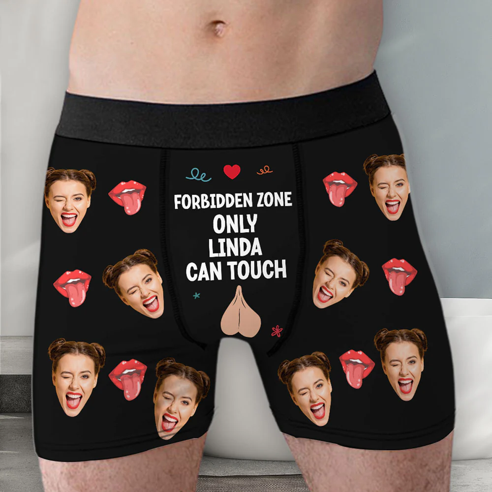Her Zone - Personalized Photo Men's Boxer Briefs - Image 4