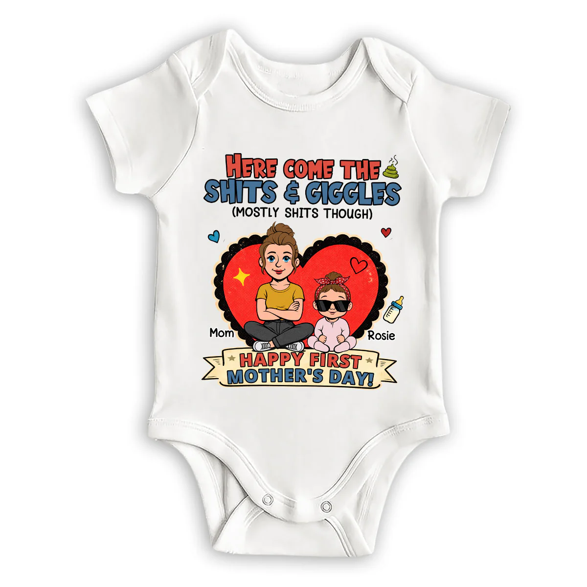 Here Come The Giggles - Personalized Custom Baby Onesie