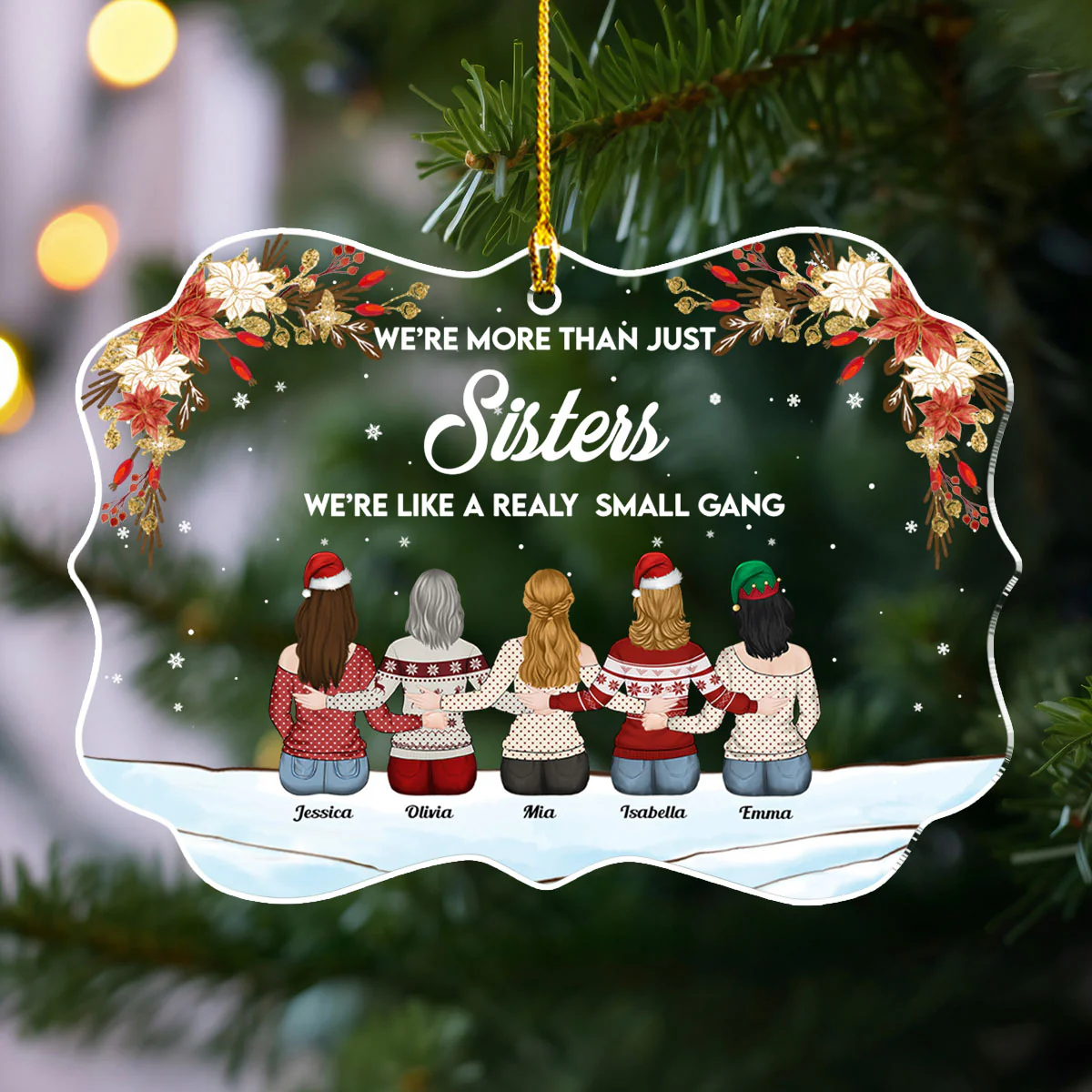 Here Is To Another Year Of Bonding Over Alcohol - Personalized Custom Acrylic Ornament - Image 5