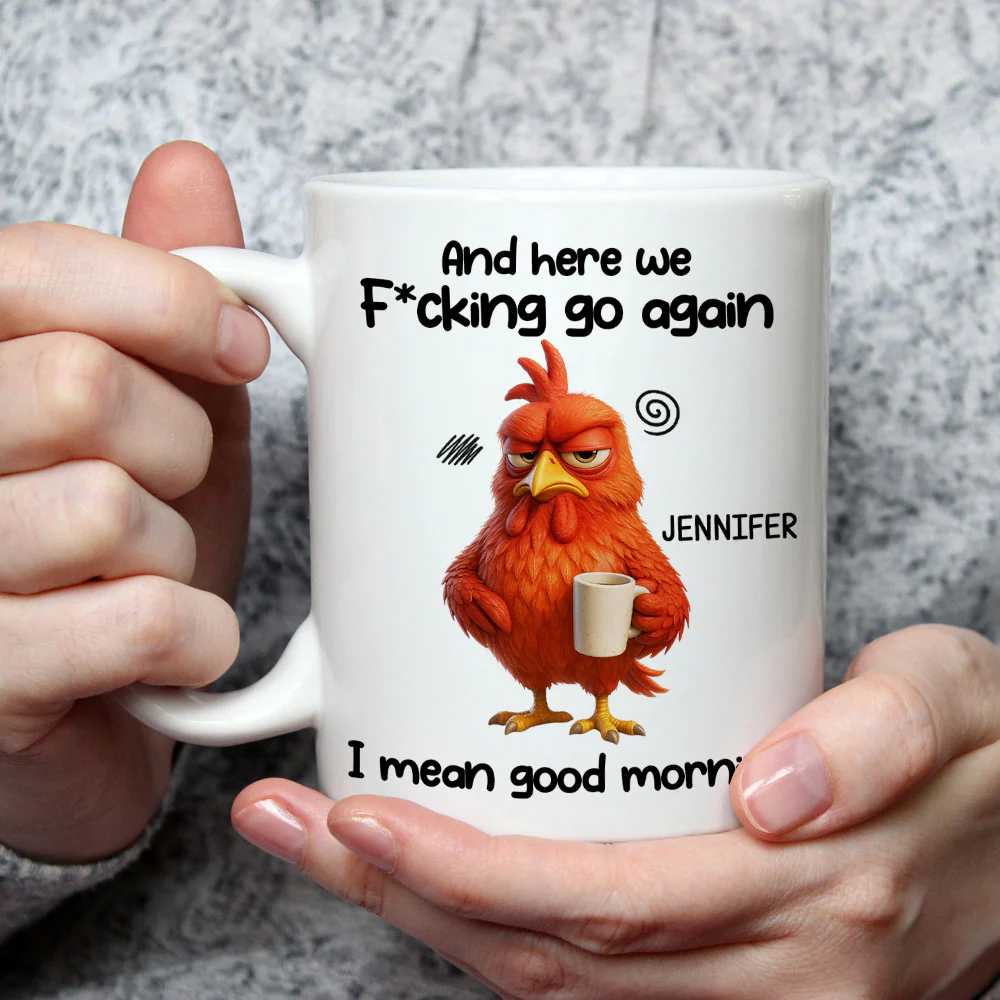 Here We Go Again - Personalized Custom Coffee Mug - Image 4