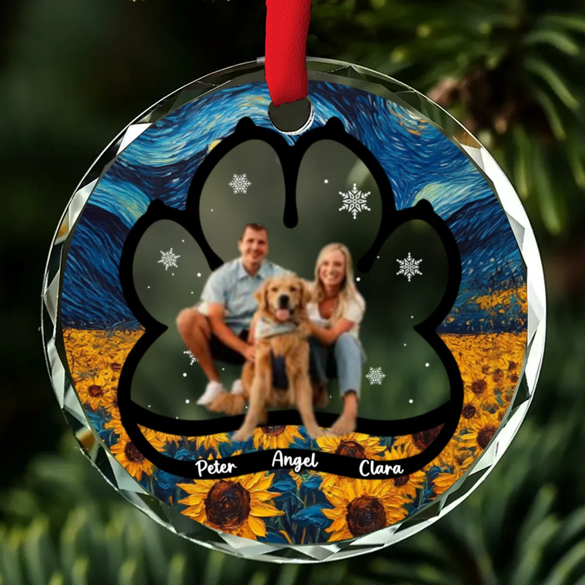 Here With Each Other Photo - Personalized Custom Glass Ornament - Image 6