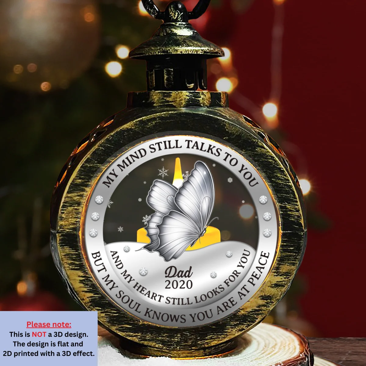 Here With You - Personalized Custom 3D Effect Christmas Lantern - Image 6