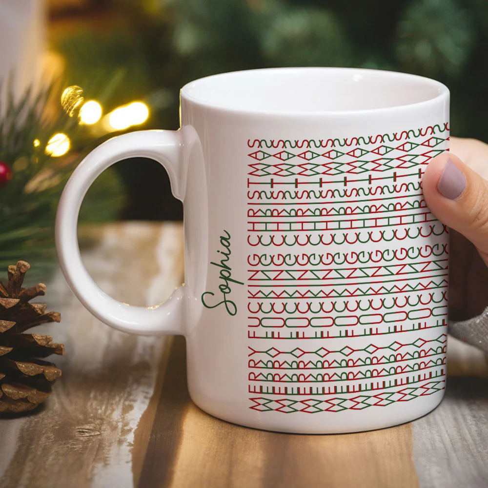 Hidden Swear Words Naughty Christmas - Personalized Custom Mug - Image 3