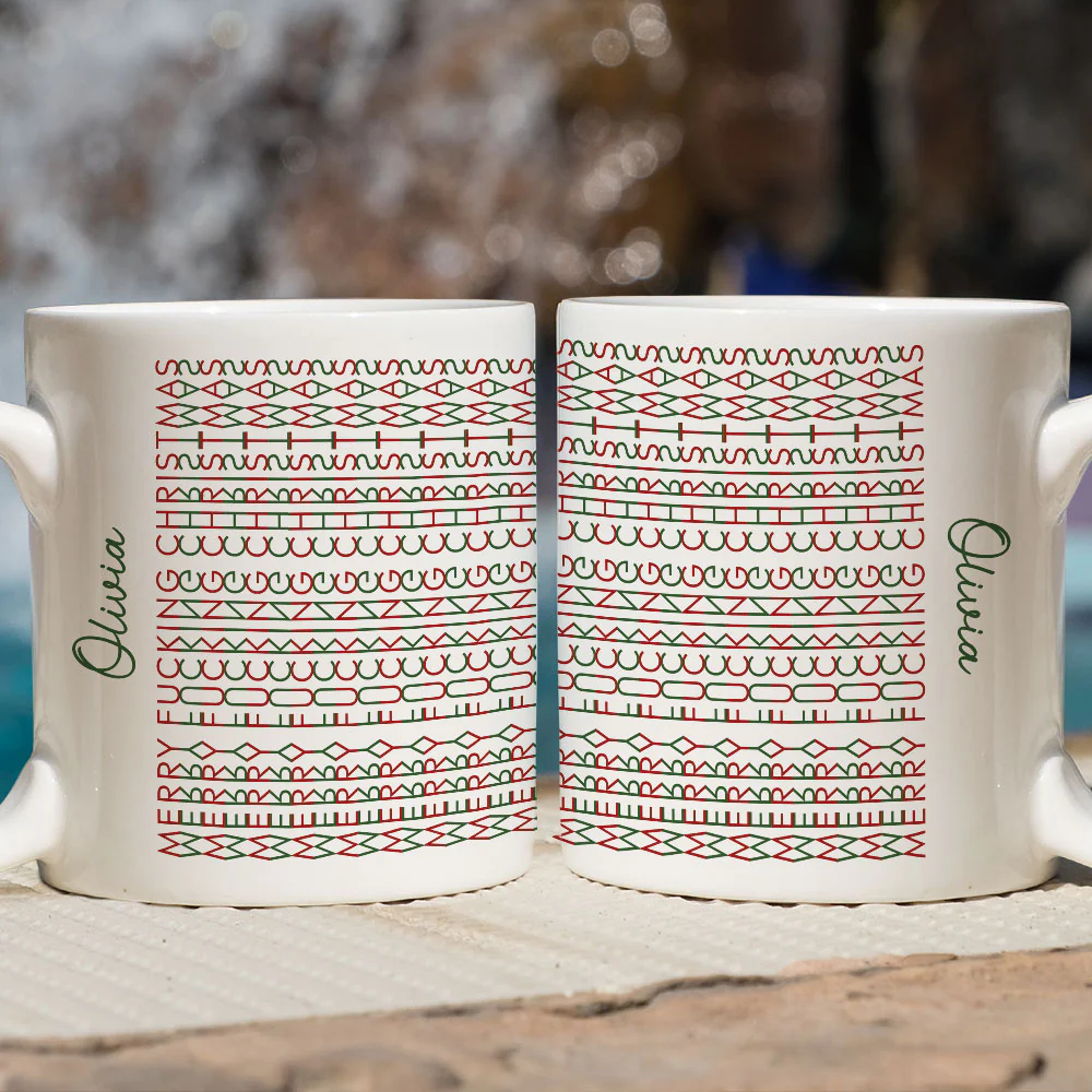 Hidden Swear Words Naughty Christmas - Personalized Custom Mug - Image 4