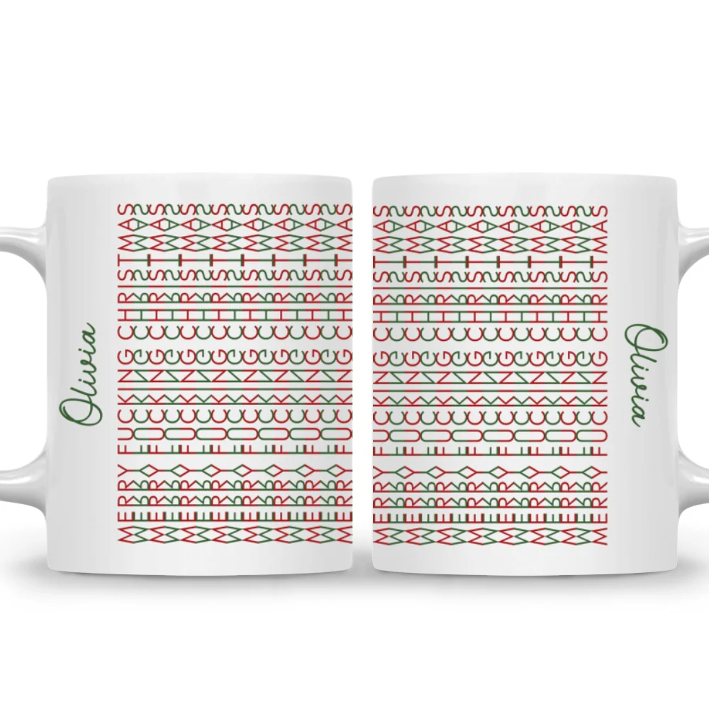 Hidden Swear Words Naughty Christmas - Personalized Custom Mug - Image 8