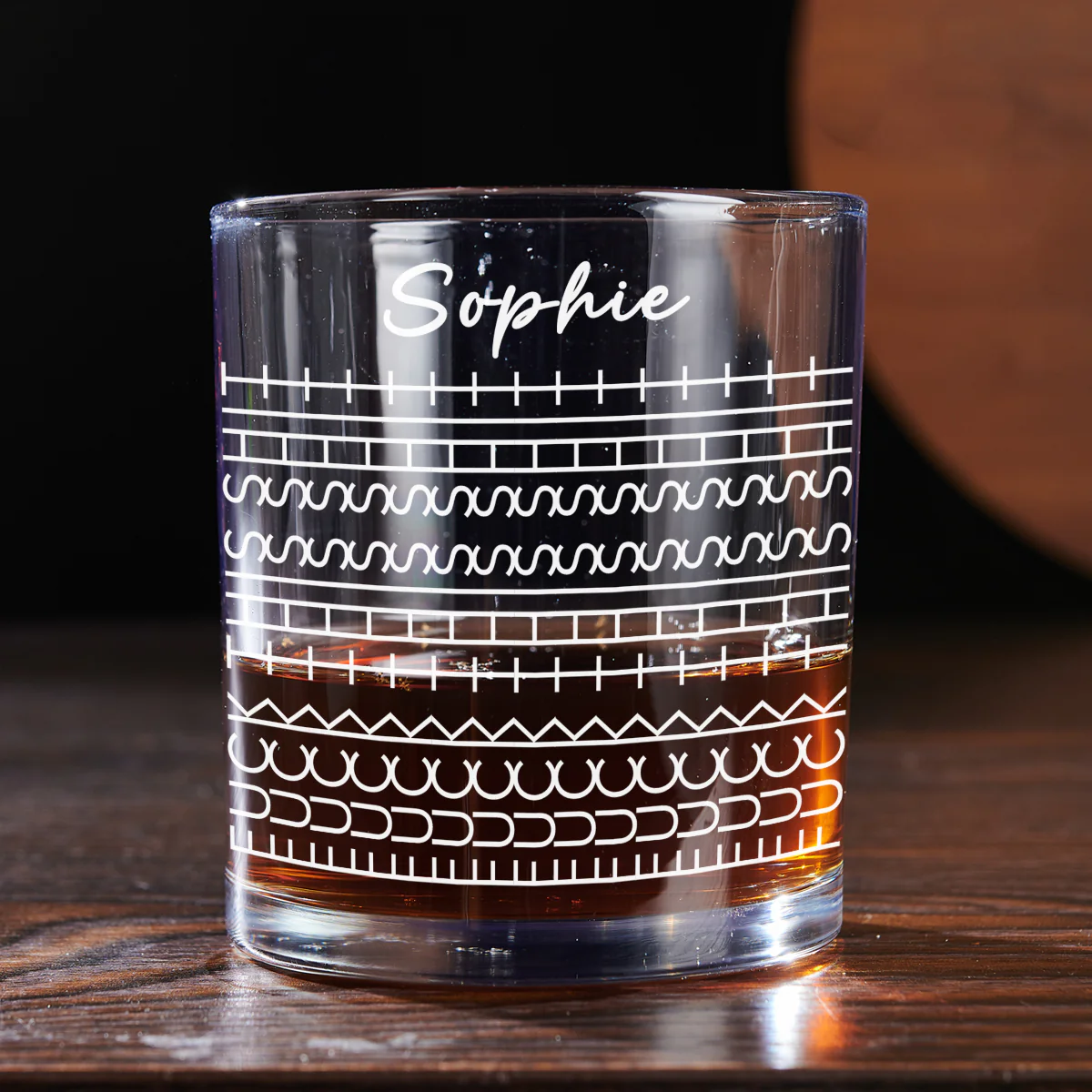 Hidden Words Pure Poetry - Personalized Custom Whiskey Glass - Image 2