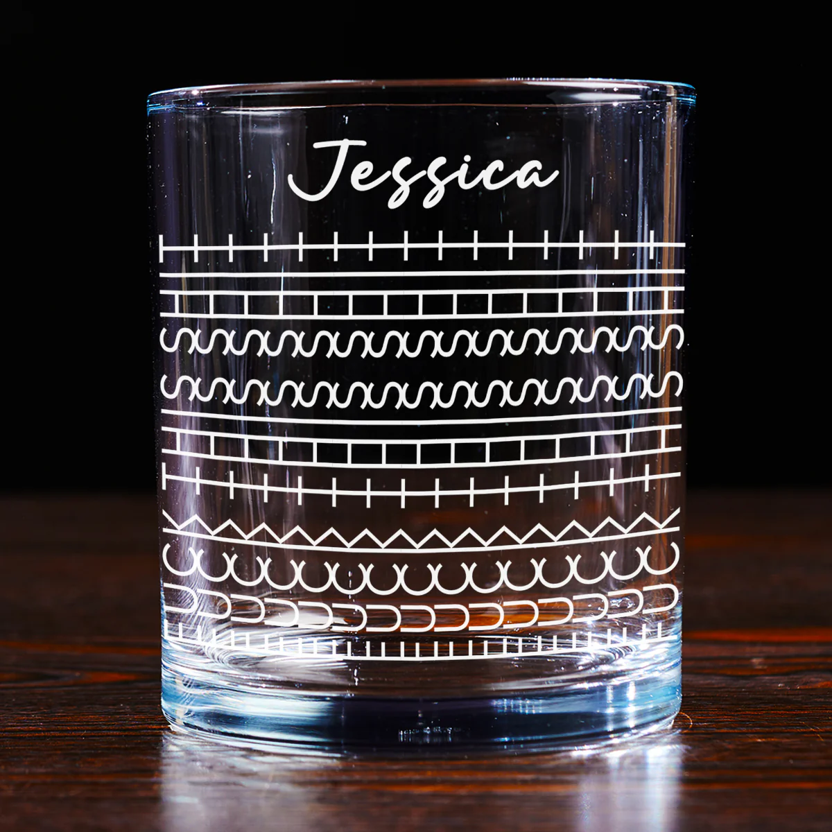 Hidden Words Pure Poetry - Personalized Custom Whiskey Glass - Image 3