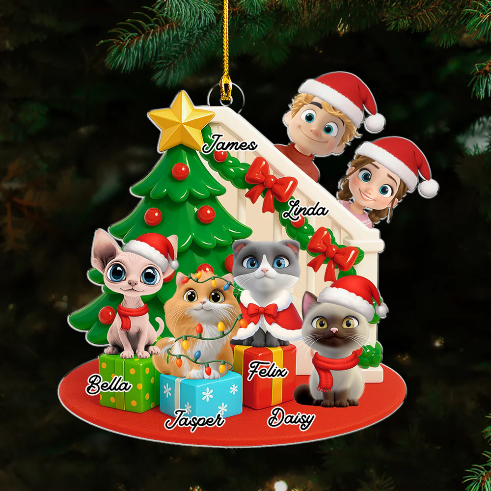 Hide And Seek - Personalized Custom 3D Effect Acrylic Ornament - Image 5