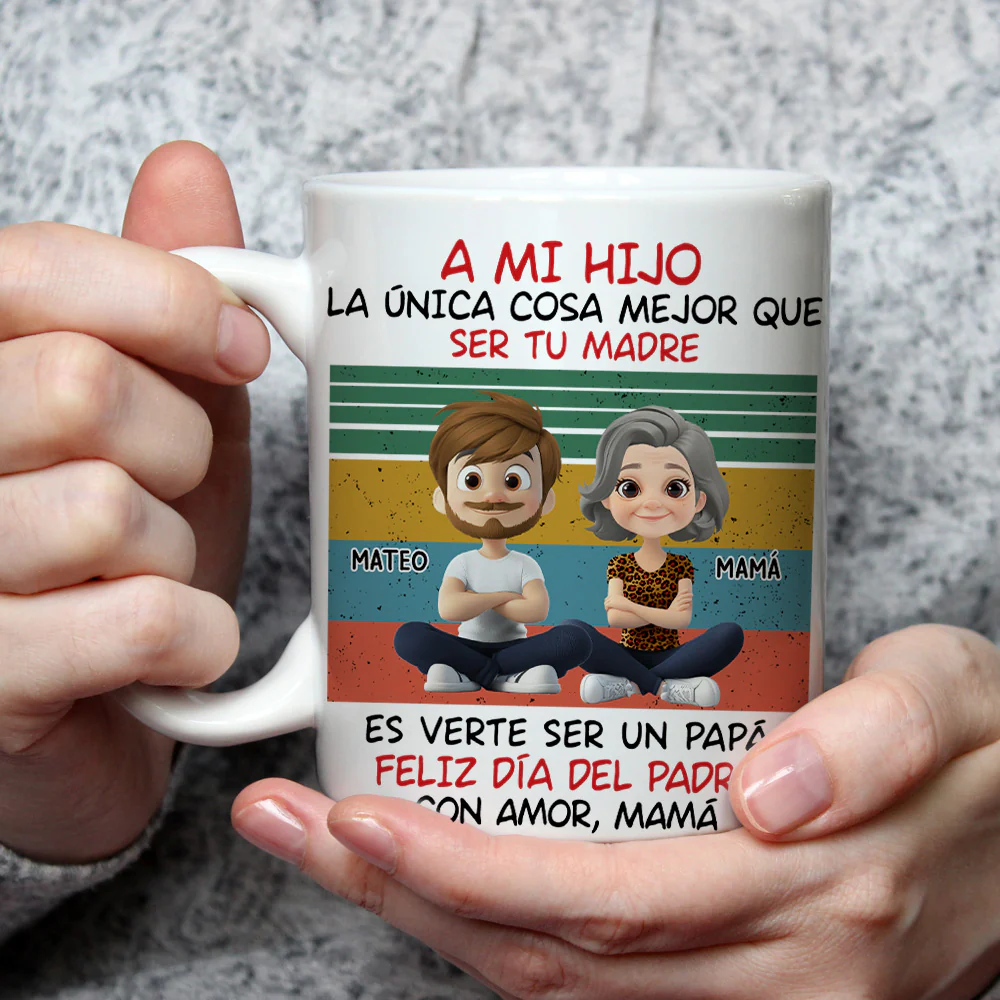 Hijo Increíble Mejor Papá - Taza Personalizada de Café - Image 6