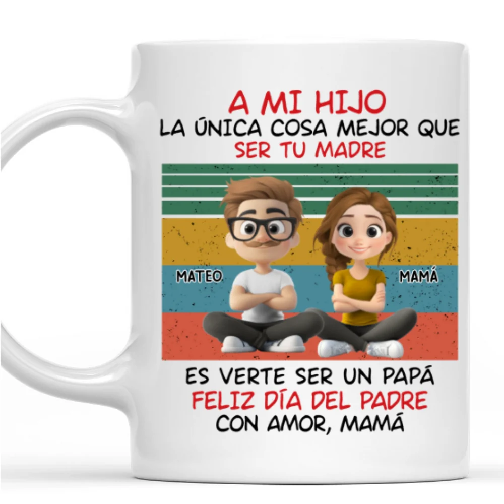 Hijo Increíble Mejor Papá - Taza Personalizada de Café - Image 9
