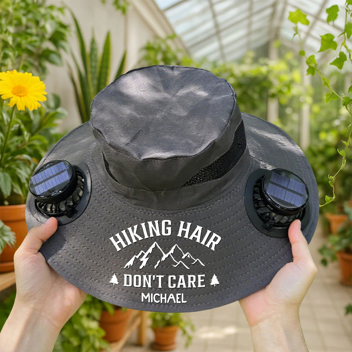 Hiking hair - Personalized Custom Solar Fan Hat - Image 3