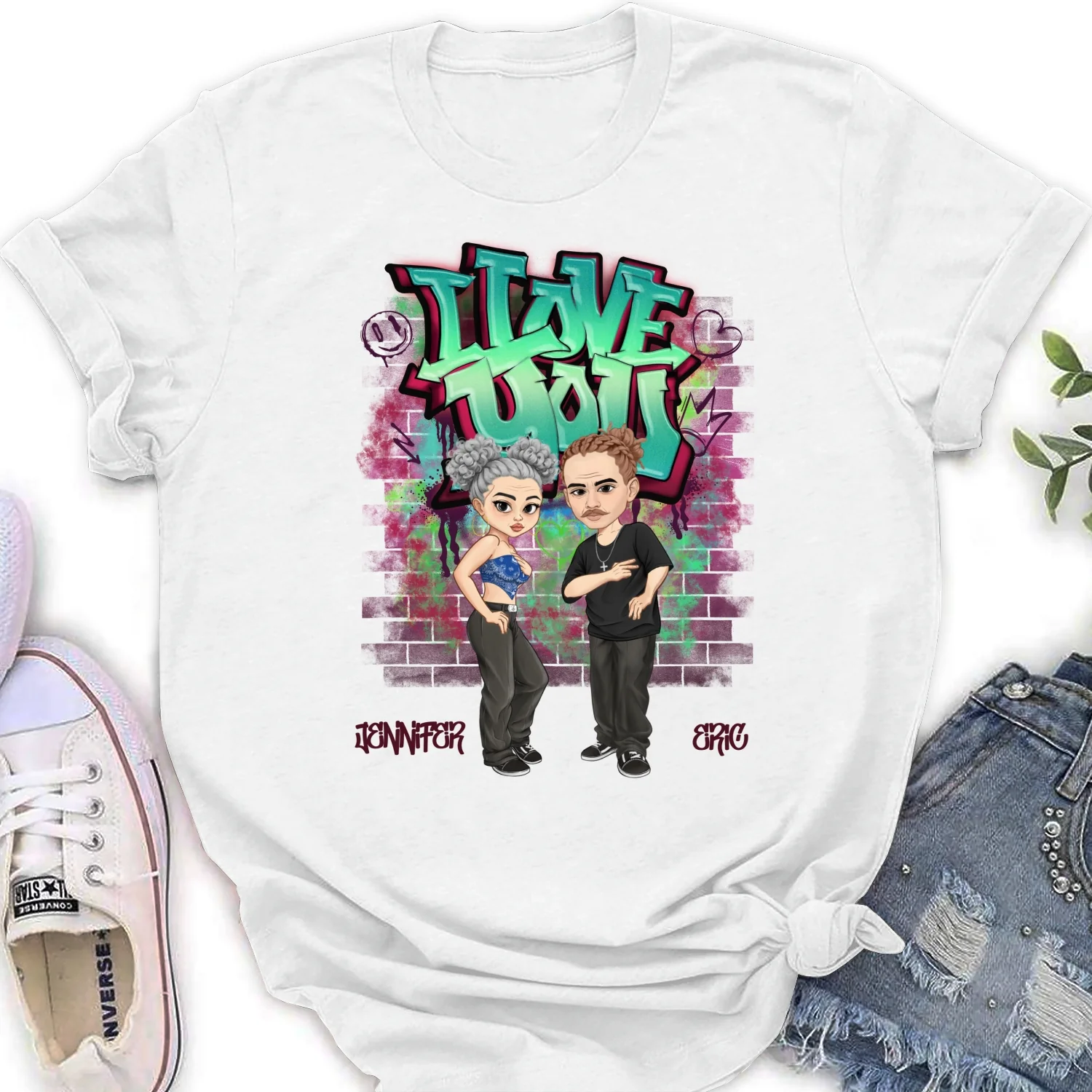 Hip Hop Couple  -  Personalized Custom Shirt - Image 17