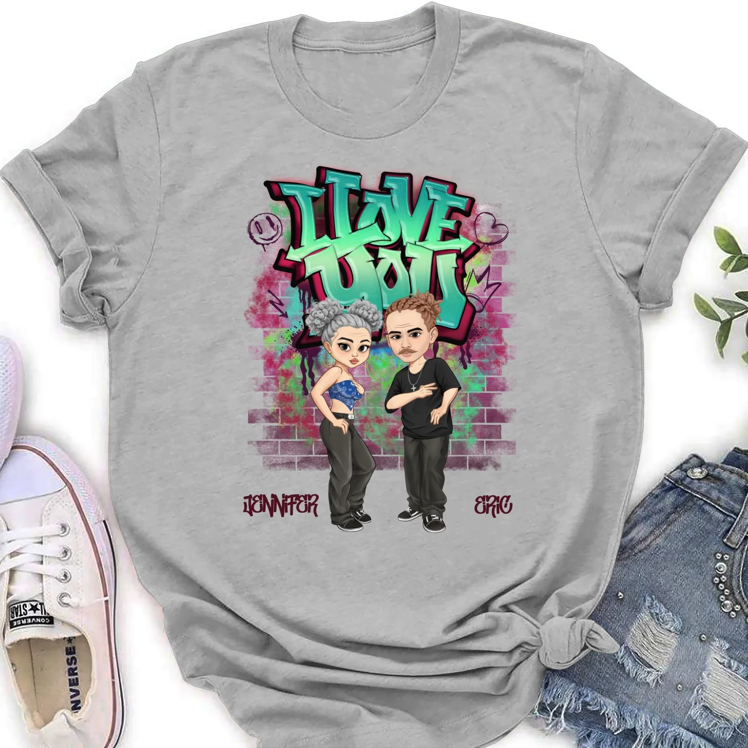 Hip Hop Couple  -  Personalized Custom Shirt - Image 18