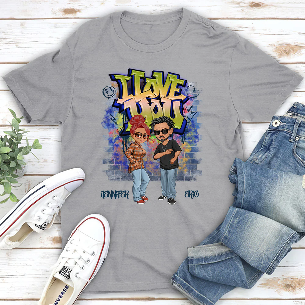Hip Hop Couple  -  Personalized Custom Shirt - Image 2