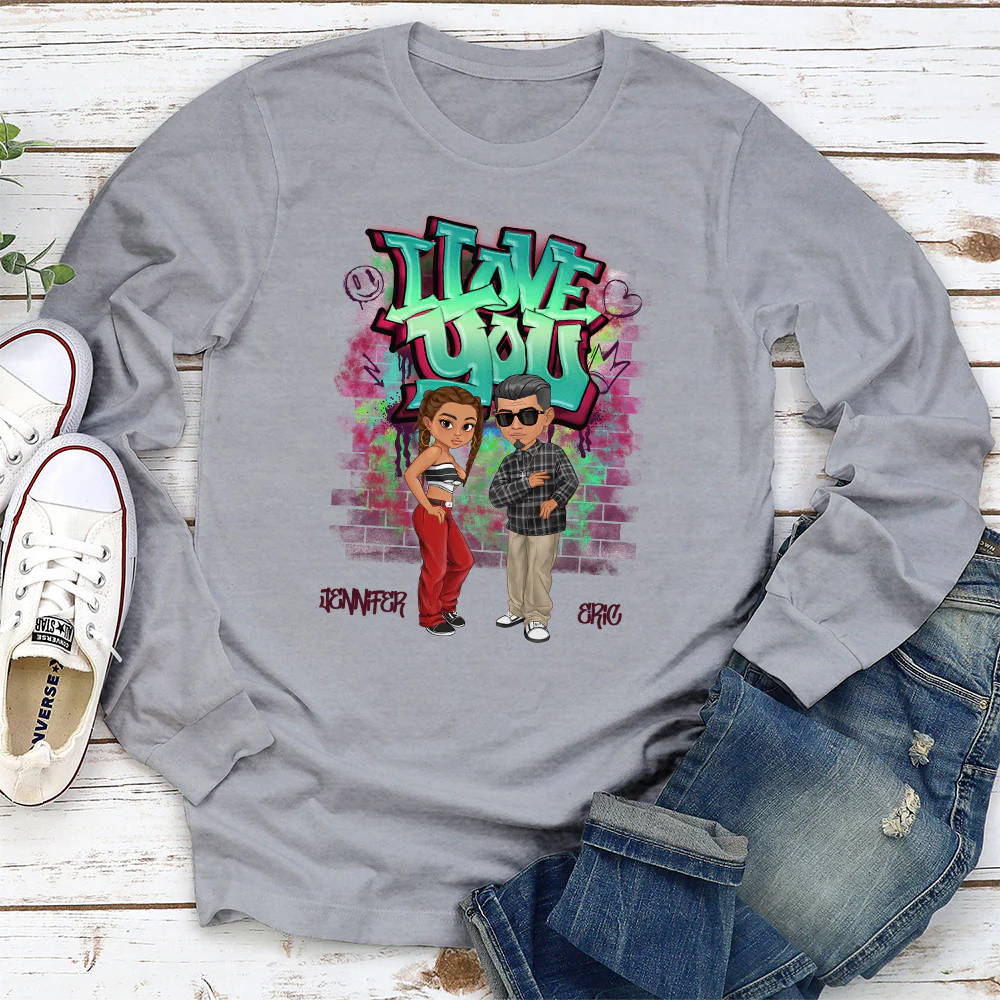 Hip Hop Couple  -  Personalized Custom Shirt - Image 4