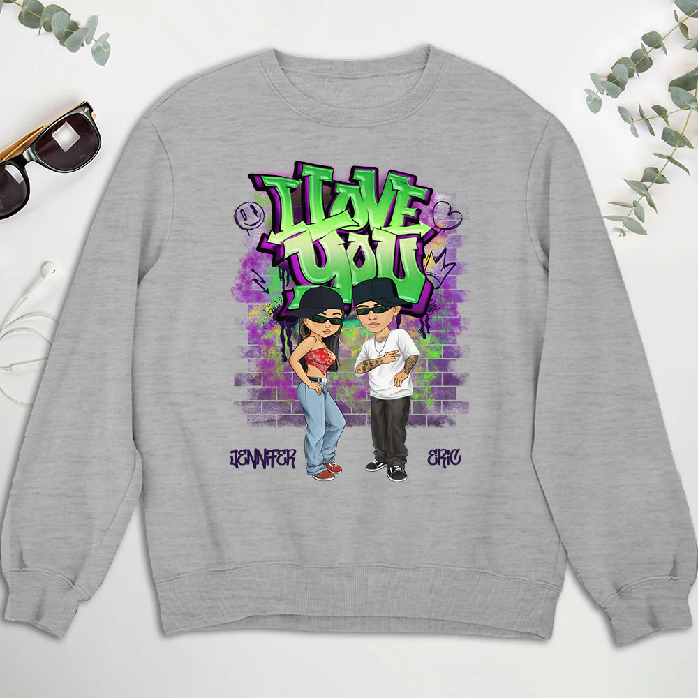 Hip Hop Couple  -  Personalized Custom Shirt - Image 5