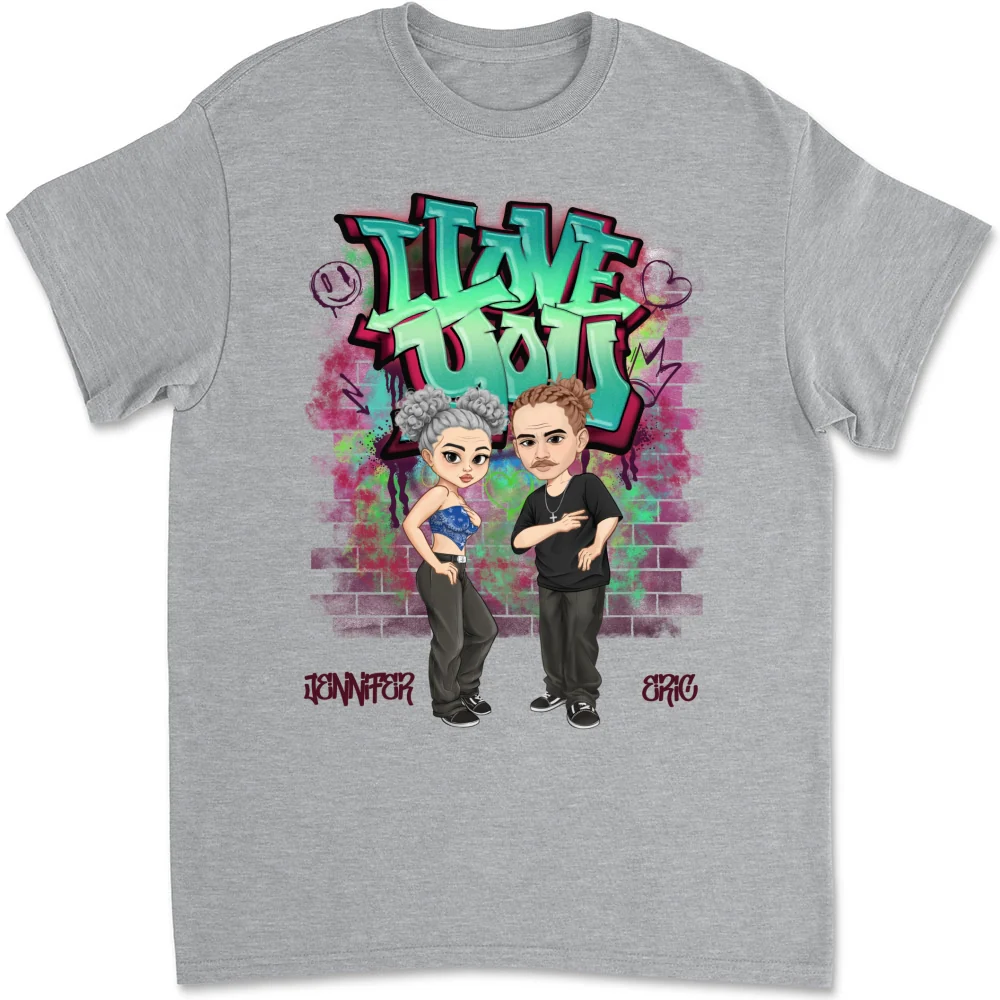 Hip Hop Couple  -  Personalized Custom Shirt - Image 8