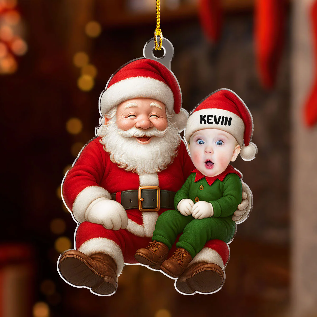 Ho Ho Ho Baby - Personalized Custom Acrylic Ornament - Image 5