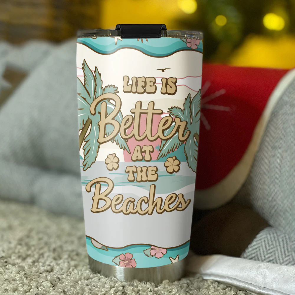 Hola Beaches Ver 2 - Personalized Custom Tumbler - Image 5