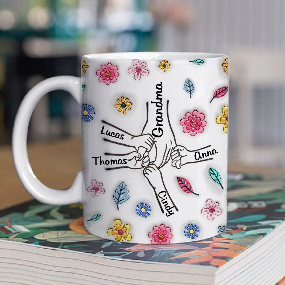Hold My Hand And My Heart - Personalized Custom 3D Inflated Effect Mug
