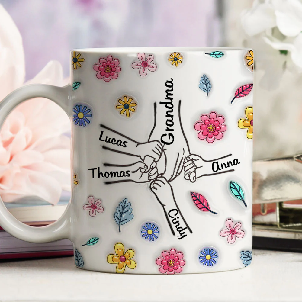 Hold My Hand And My Heart - Personalized Custom 3D Inflated Effect Mug - Image 3