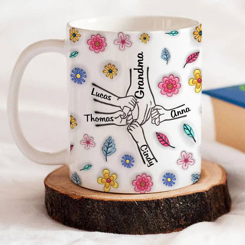 Hold My Hand And My Heart - Personalized Custom 3D Inflated Effect Mug - Image 4