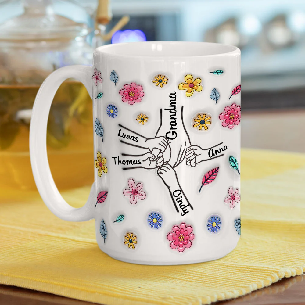 Hold My Hand And My Heart - Personalized Custom 3D Inflated Effect Mug - Image 6