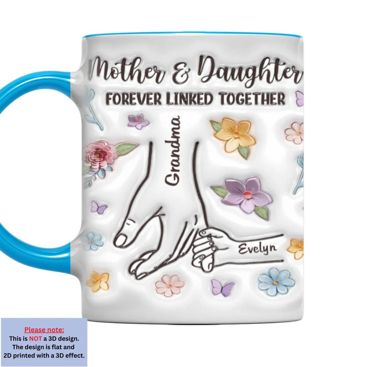 Hold My Hand - Personalized Custom 3D Inflated Effect Accent Mug - Image 6