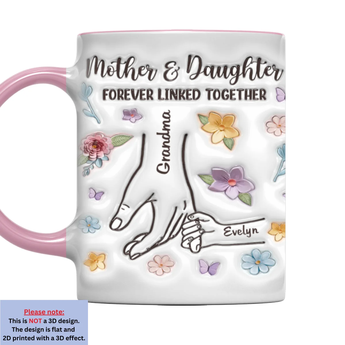 Hold My Hand - Personalized Custom 3D Inflated Effect Accent Mug - Image 7