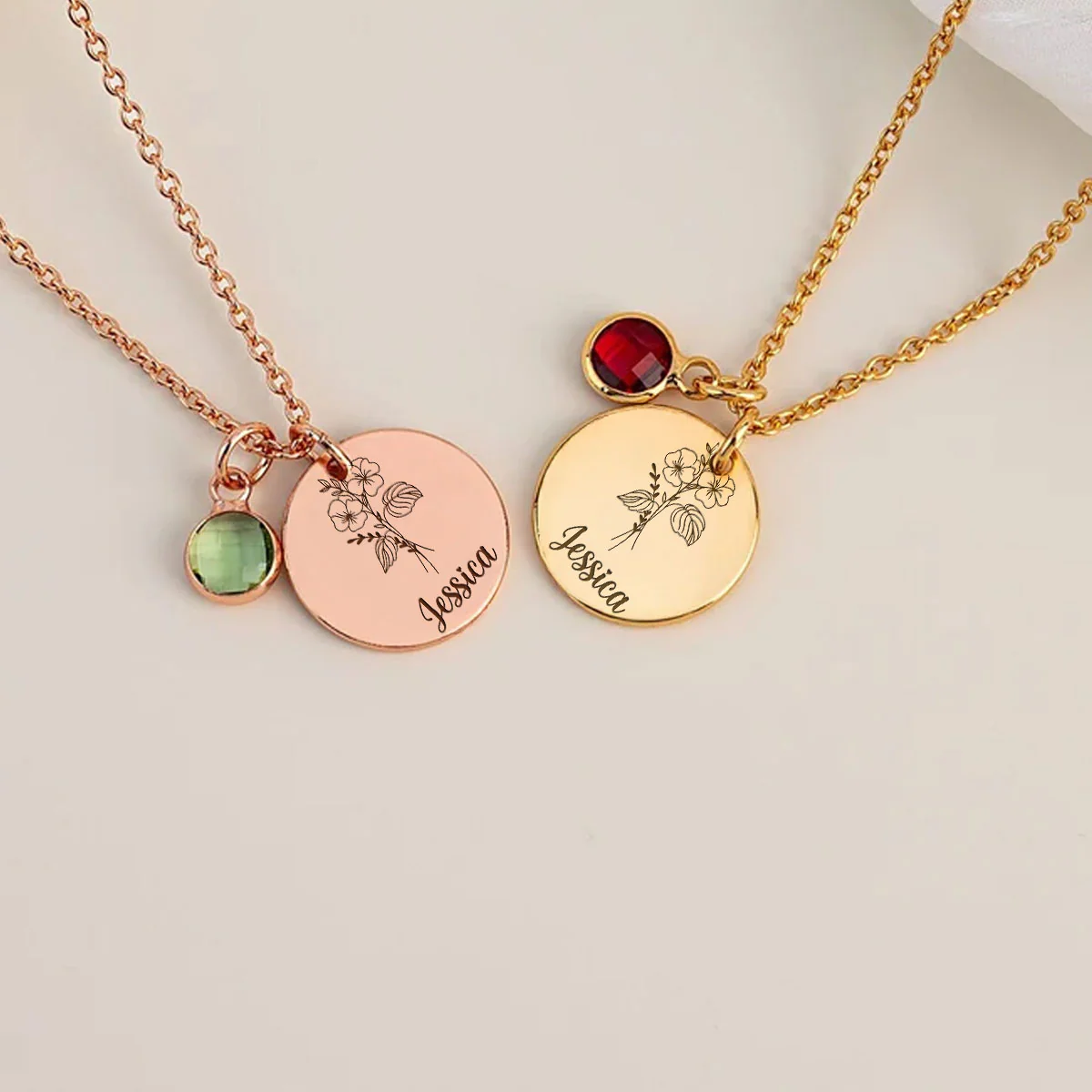 Hold My Hand - Personalized Custom Birthstone Necklace With Message Card - Image 6