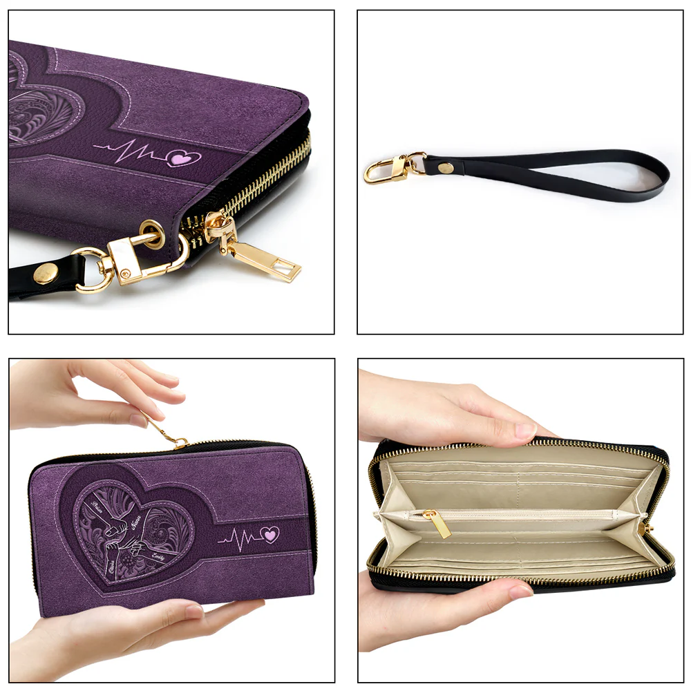 Hold My Hand - Personalized Custom Leather Wallet - Image 3