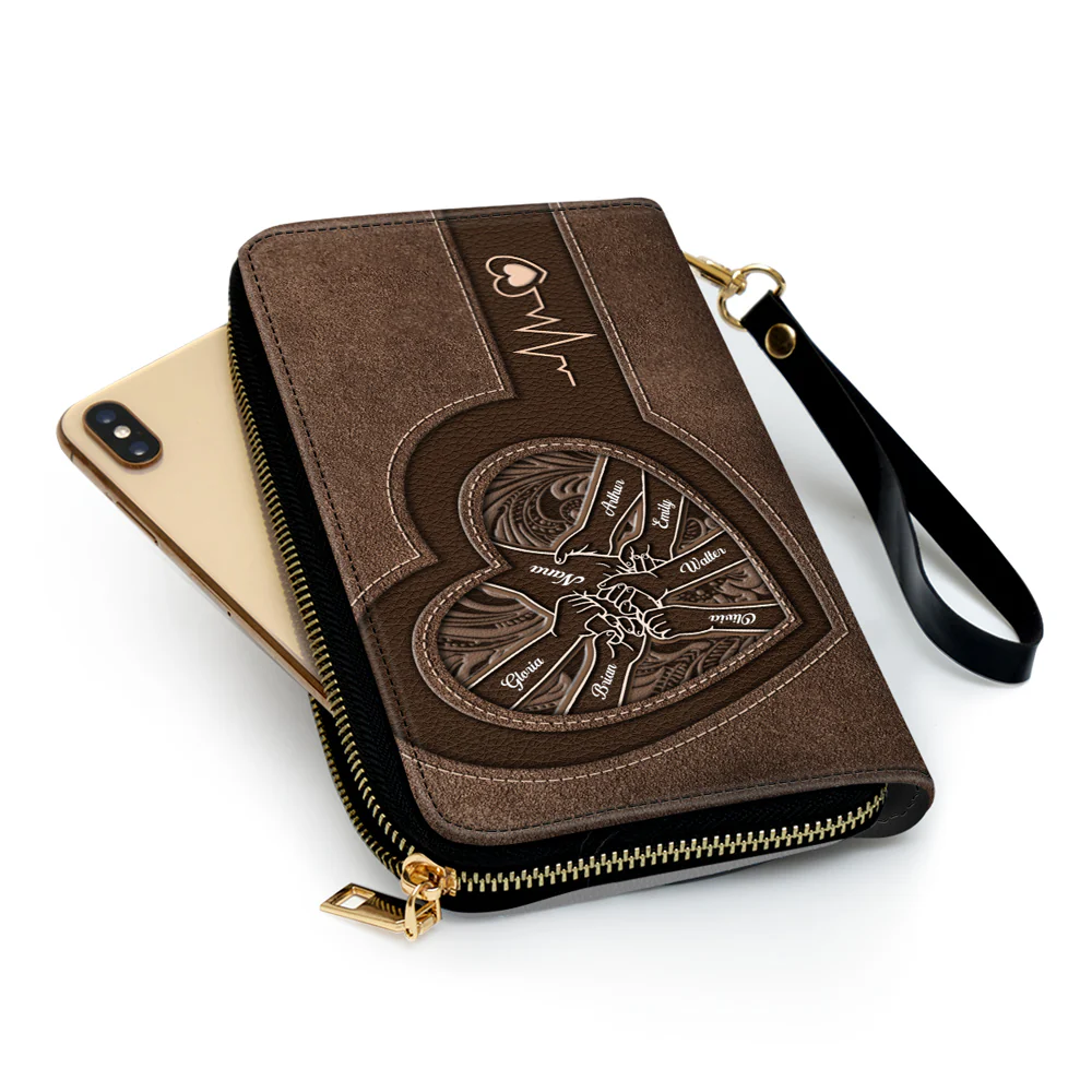 Hold My Hand - Personalized Custom Leather Wallet - Image 6