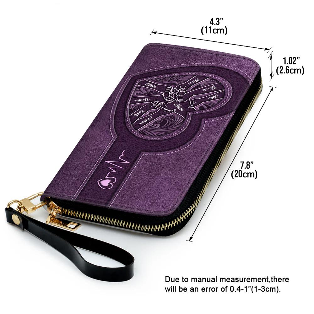Hold My Hand - Personalized Custom Leather Wallet - Image 7