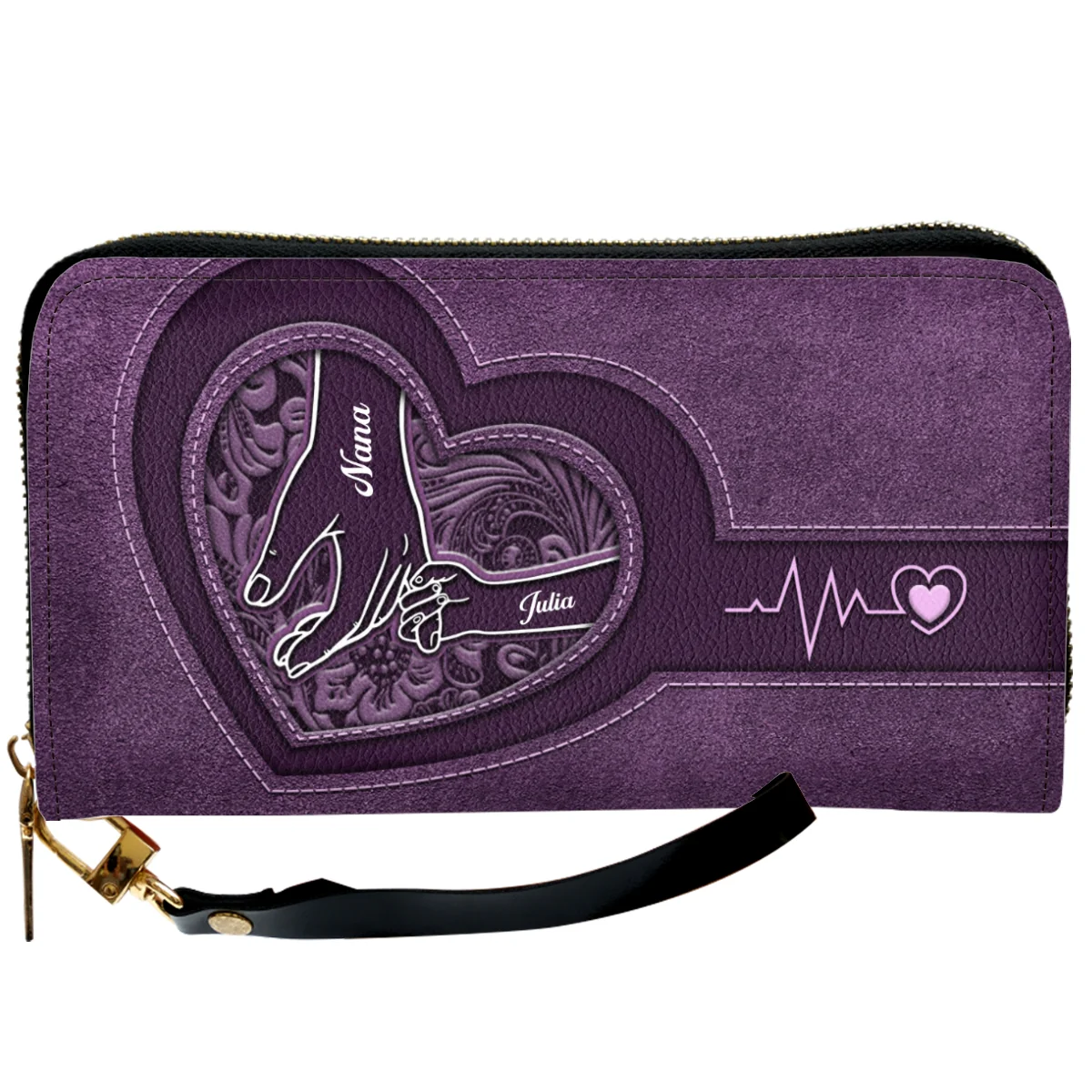 Hold My Hand - Personalized Custom Leather Wallet - Image 8