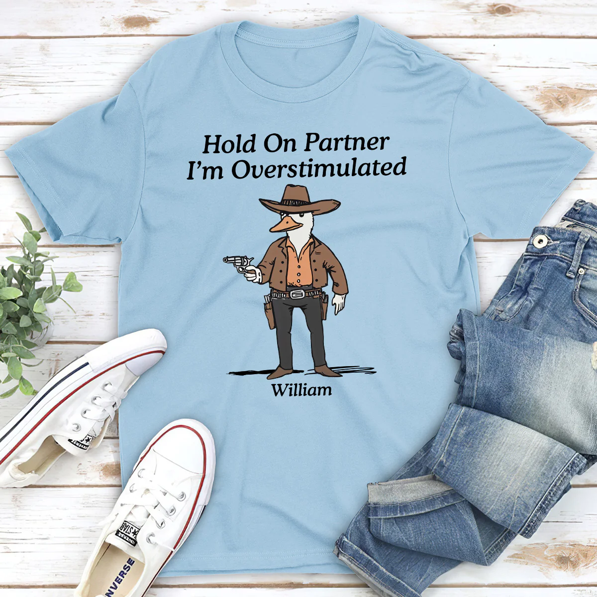 Hold On Partner - Personalized Custom Shirt - Image 2