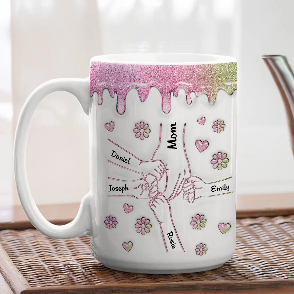 Hold Our Hands And Our Hearts - Personalized Custom 3D Inflated Effect Mug - Image 6