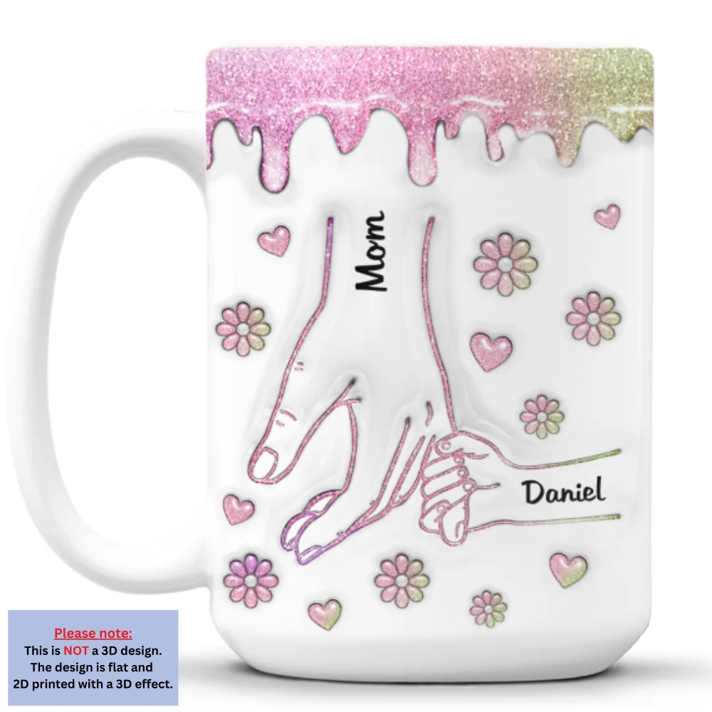 Hold Our Hands And Our Hearts - Personalized Custom 3D Inflated Effect Mug - Image 7