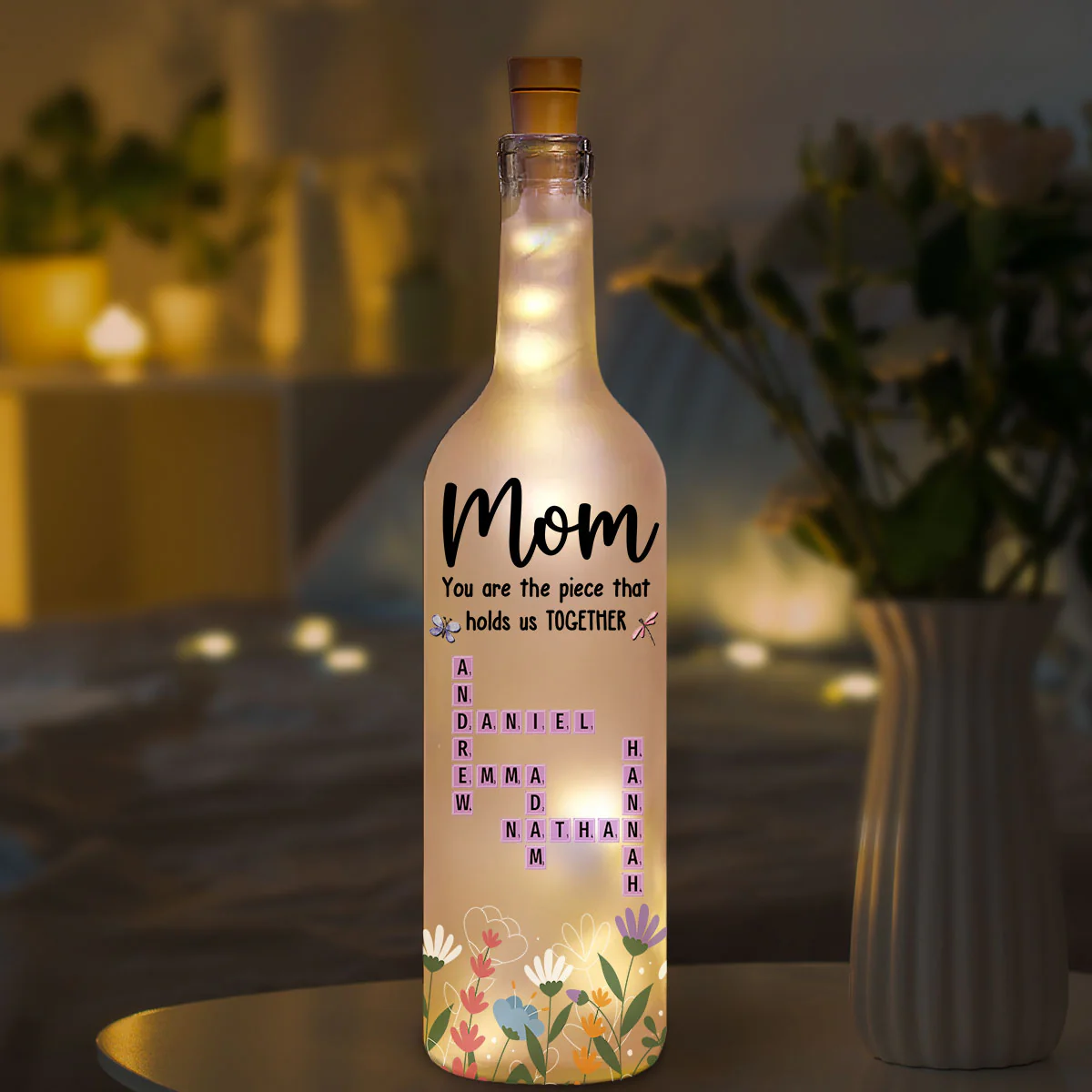 Hold Us Together - Personalized Custom Bottle Lamp
