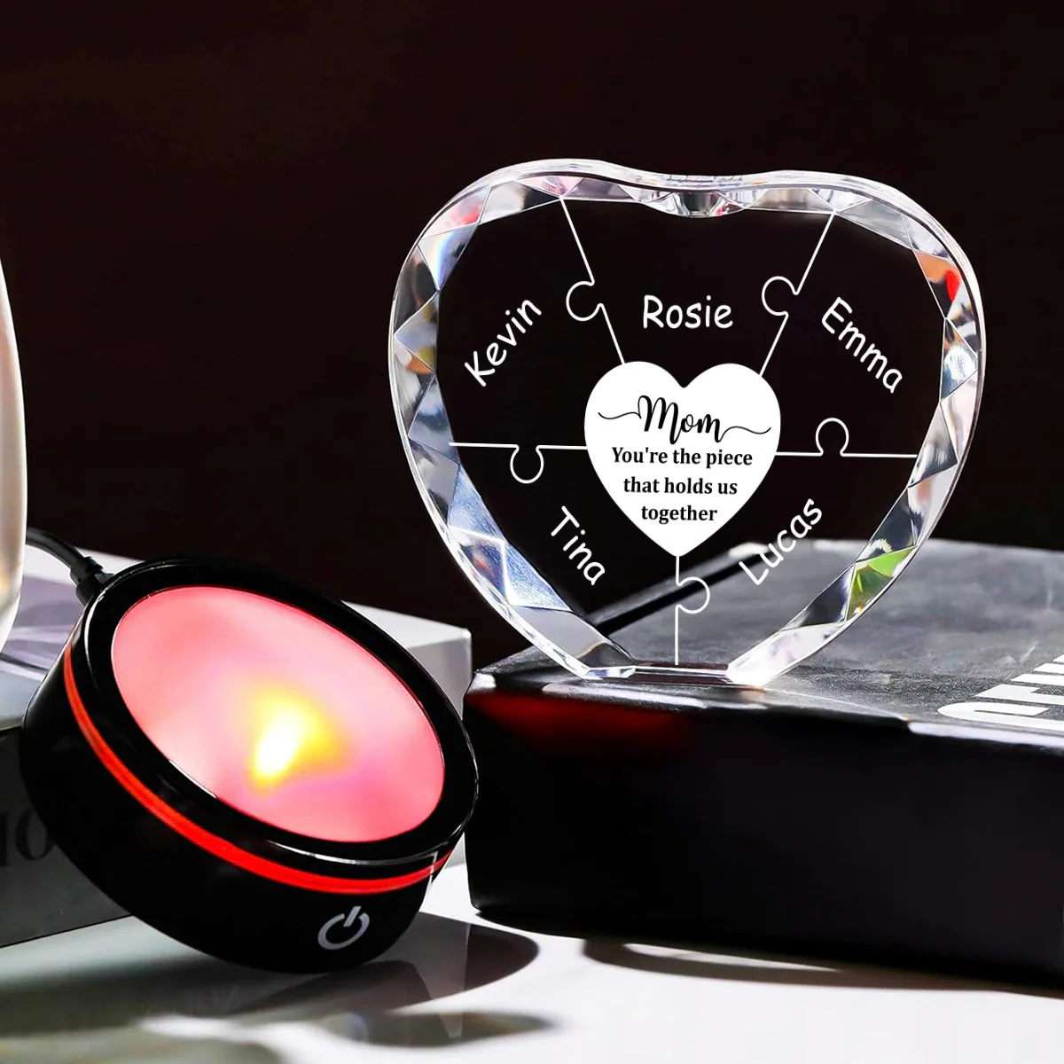 Hold Us Together - Personalized Custom Crystal Led Light - Image 5