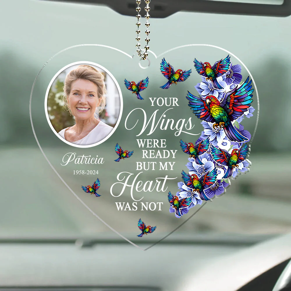 Hold You In My Heart - Personalized Acrylic Car Ornament - Image 5