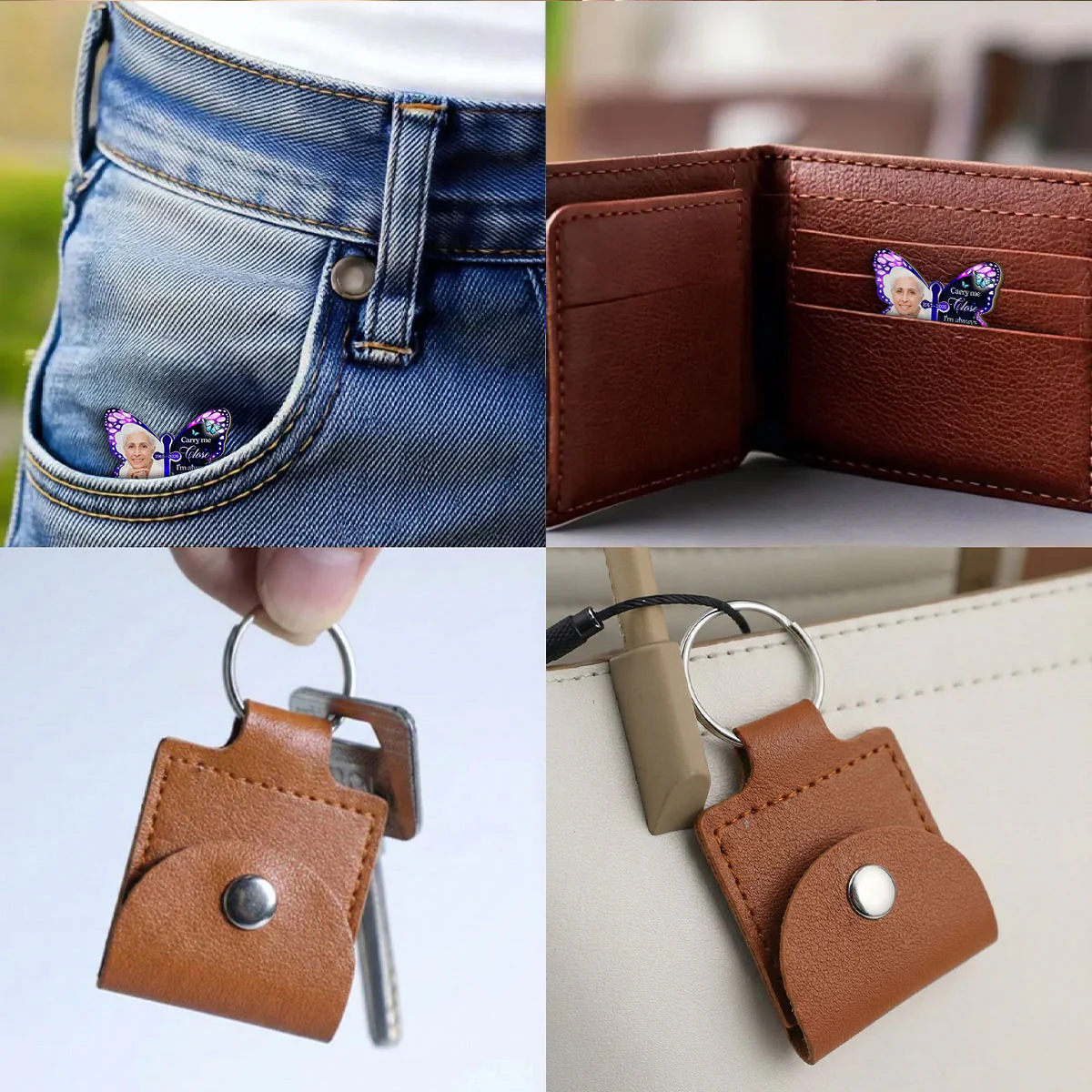 Your Wings Were Ready - Personalized Custom Wooden Pocket Hug - Image 4