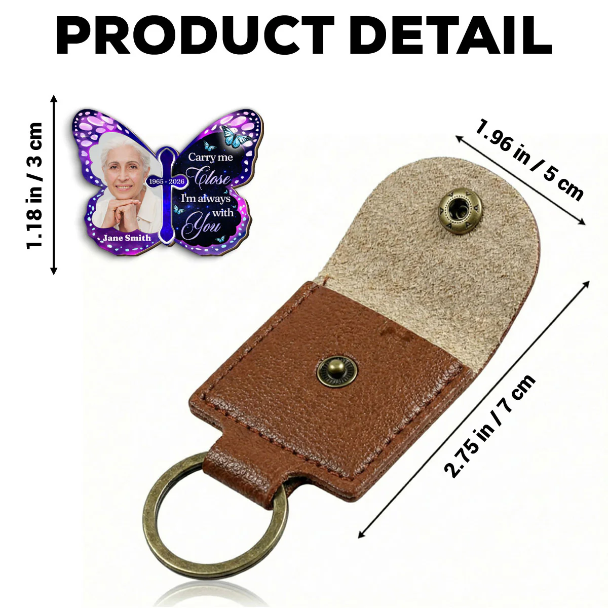 Your Wings Were Ready - Personalized Custom Wooden Pocket Hug - Image 5